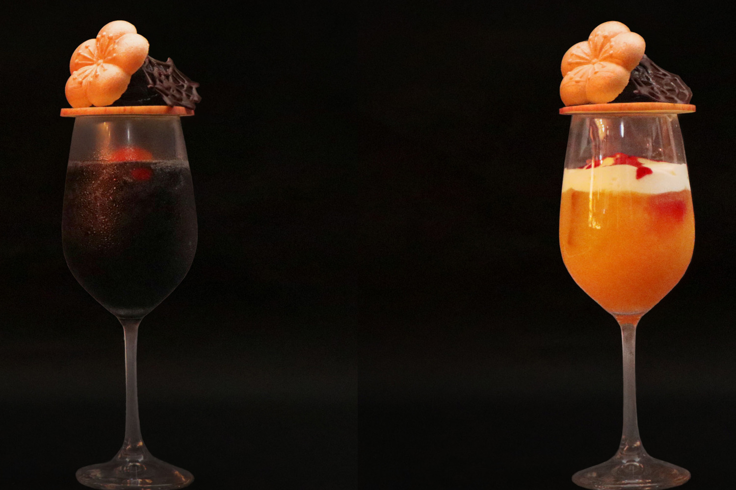  銀座「ザ チョーヤ ギンザバー」ハロウィン着想“真っ黒＆オレンジ”の限定梅酒カクテルクリームソーダ