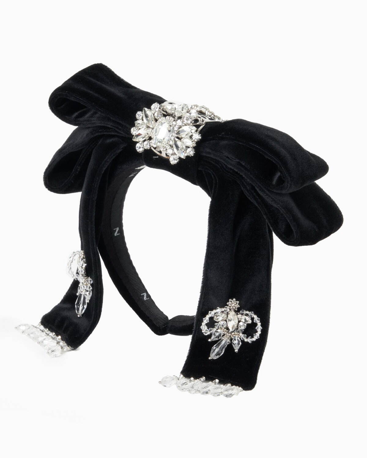 White pearl hair band Black【stock】 – tanakadaisuke