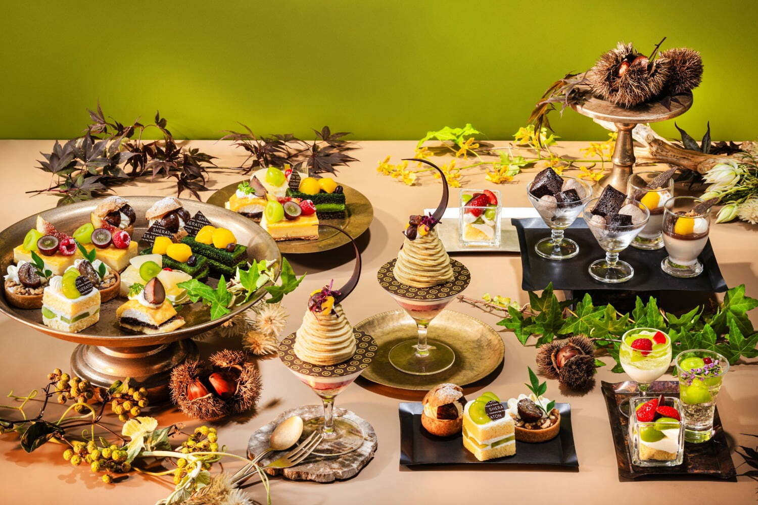 スイーツビュッフェ｜シャインマスカット＆マロン尽くしのスイーツビュッフェが横浜で、和栗のモンブランパフェなど