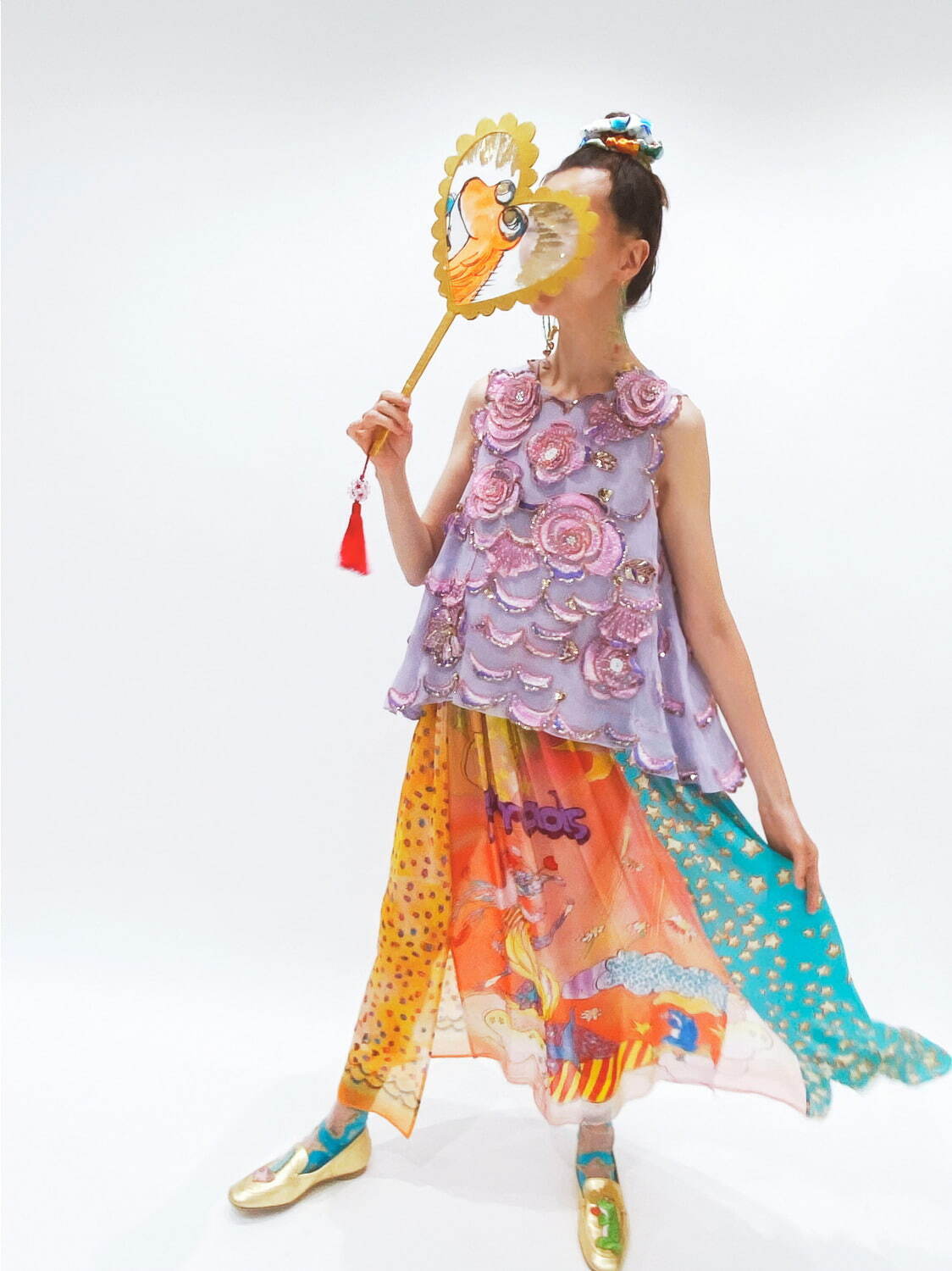 【2002ss 】TSUMORI CHISATO絹100%花柄シャツバレエコア TSUMORICHISATO-2021aw-001.jpg