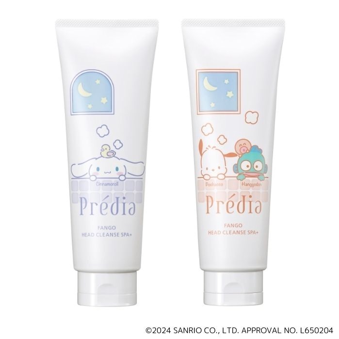 左から)プレディア ファンゴ ヘッドクレンズ SPA+ シナモロール コラボ 250g 2,200円＜限定品＞
プレディア ファンゴ ヘッドクレンズ SPA+  ポチャッコ・ハンギョドン コラボ 250g 2,200円＜限定品＞