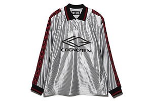 コグノーメン×アンブロのコラボウェア、“パロディロゴ入り”セットアップやシルバーのゲームシャツ