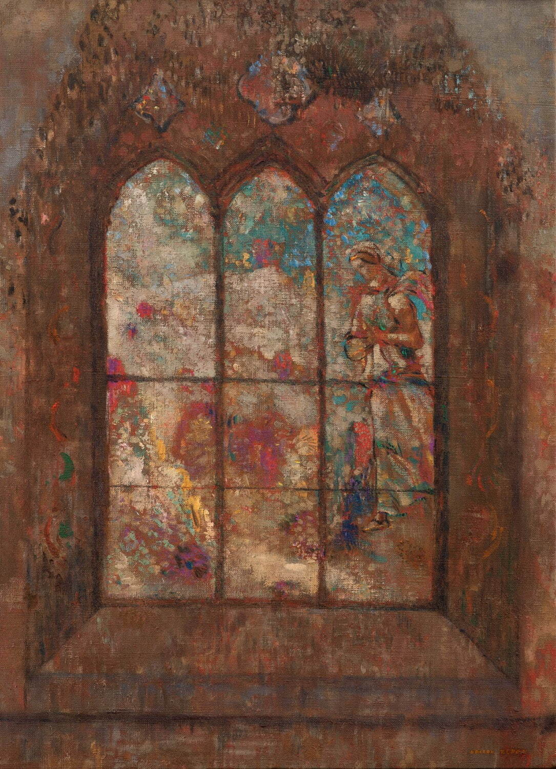 オディロン・ルドン 《窓》 1906年頃 岐阜県美術館