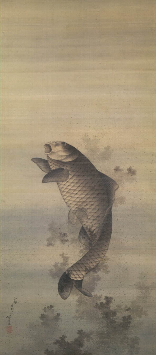 葛飾北斎 《鯉図》 江戸時代
群馬県立近代美術館 戸方庵井上コレクション ［通期展示］