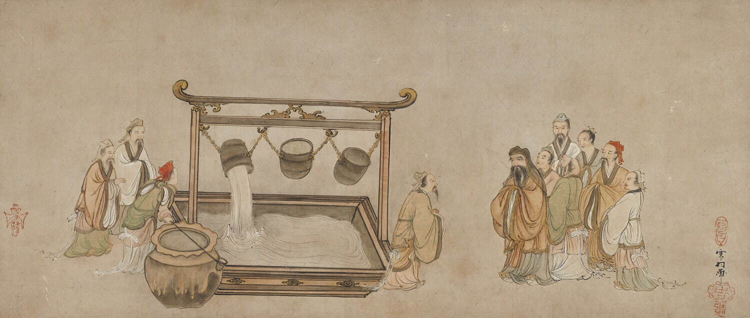 雪村周継 《孔子観欹器図》 一幅
室町時代 16世紀 大和文華館 ［12月25日(水)〜1月26日(日)展示］