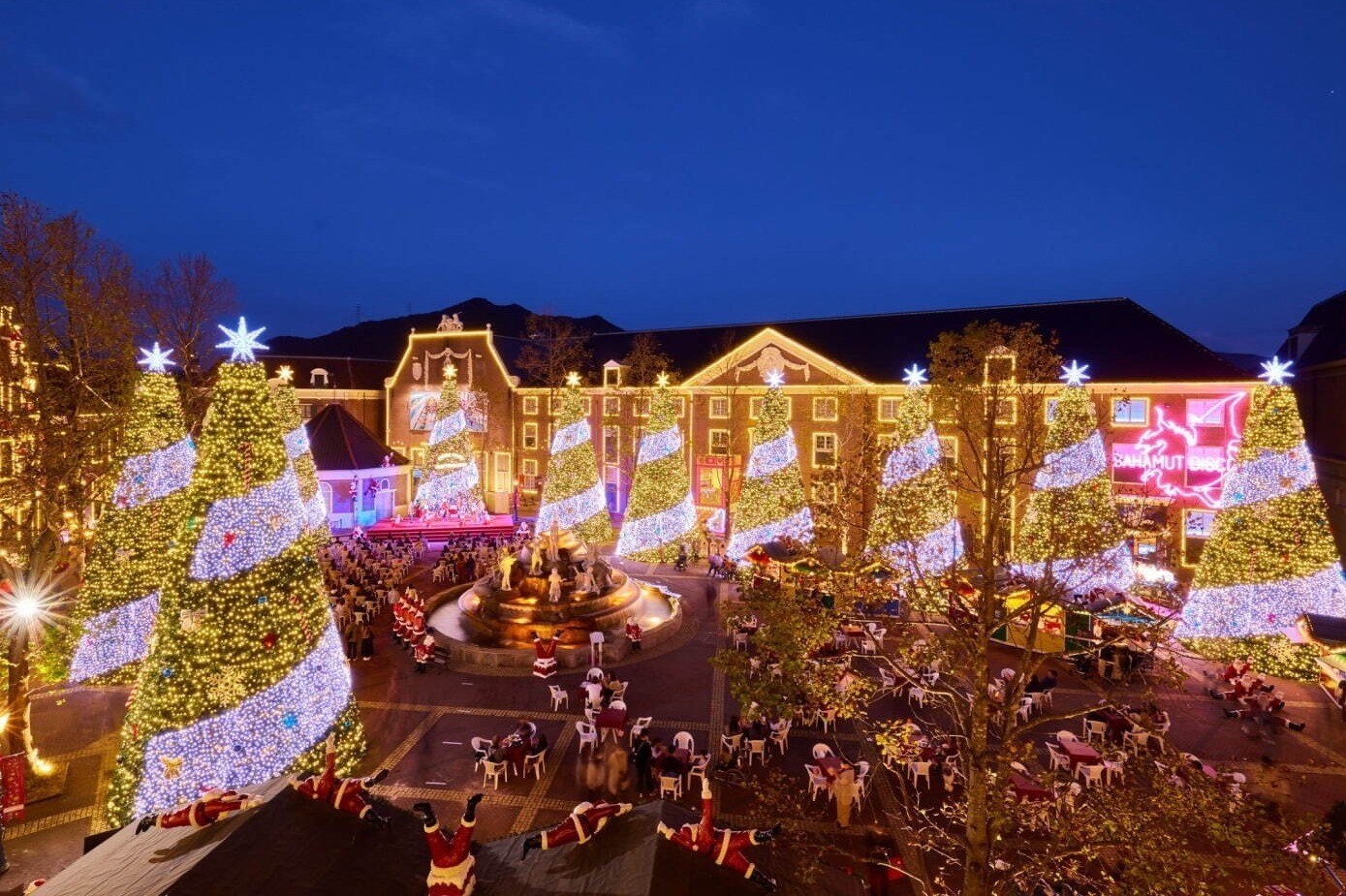 花火｜ハウステンボス24年クリスマス、輝くイルミネーション＆花火ナイトショーやクリスマスマーケット