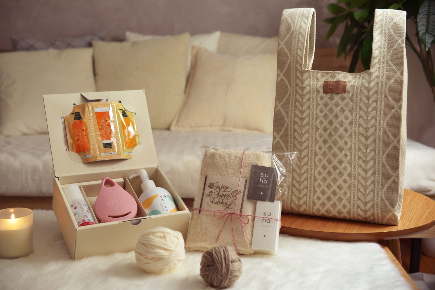 ボディミスト/ヘアミスト｜よーじや24年クリスマスコフレ、“ニットタオル付き”スキンケアや人気ボディケアキットなど