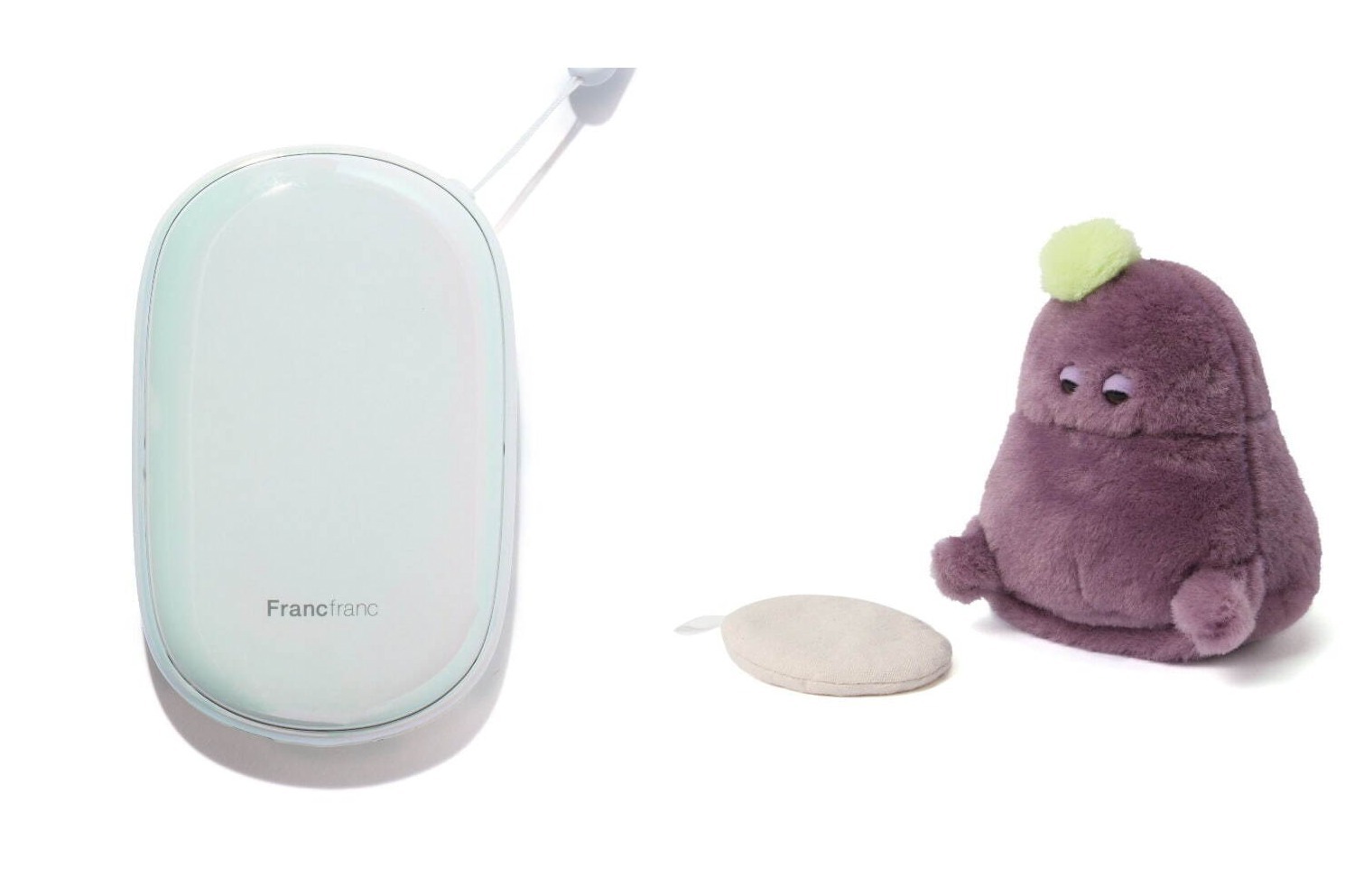 フランフラン「繰り返し使えるカイロ」オーロラやチェッカーボード柄など、ぬいぐるみ型カイロポーチも