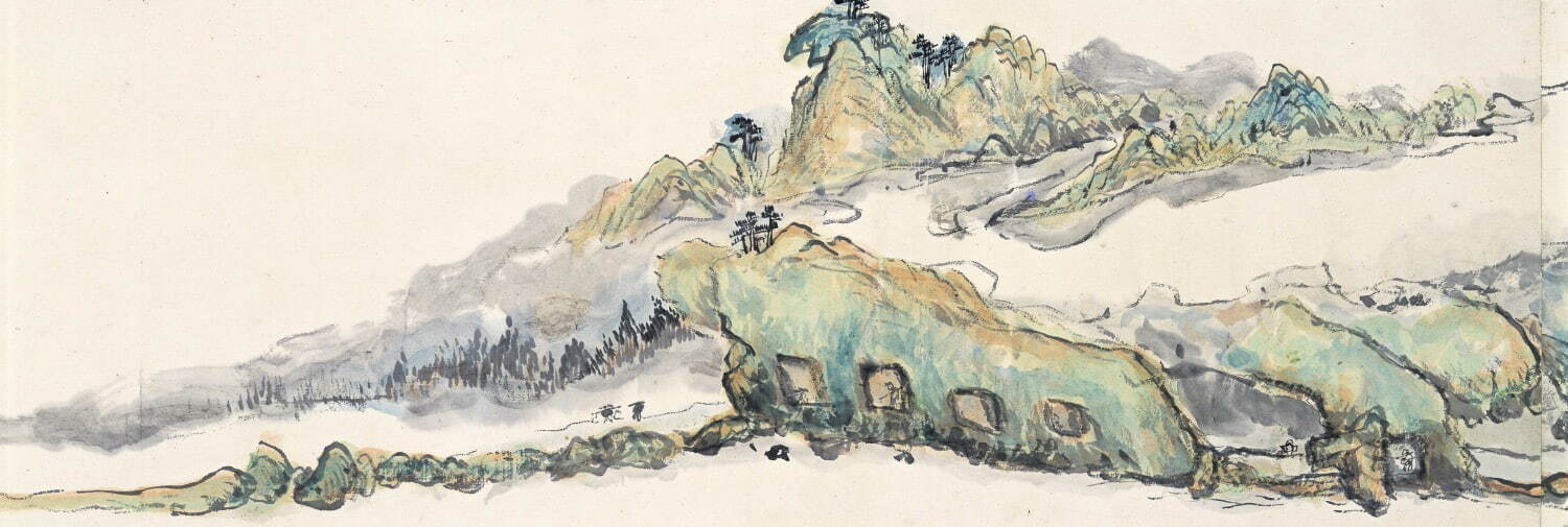 富岡鉄斎 《耶馬渓真景図巻》(部分) 明治時代 50歳代 布施美術館蔵［前期展示予定］