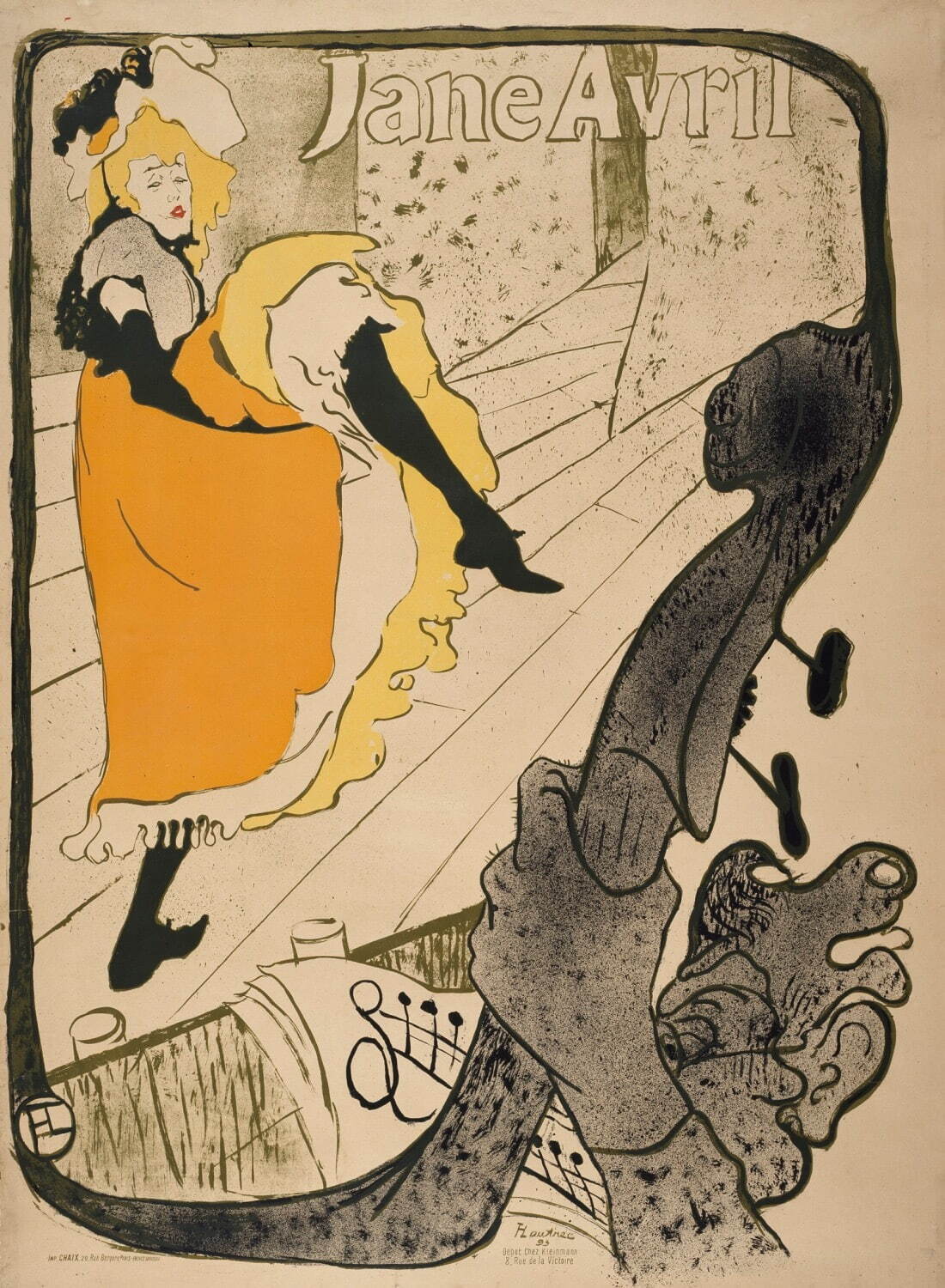 アンリ・ド・トゥールーズ＝ロートレック 《ジャヌ・アヴリル(ジャルダン・ド・パリ)》
1893年 リトグラフ／紙 三菱一号館美術館蔵