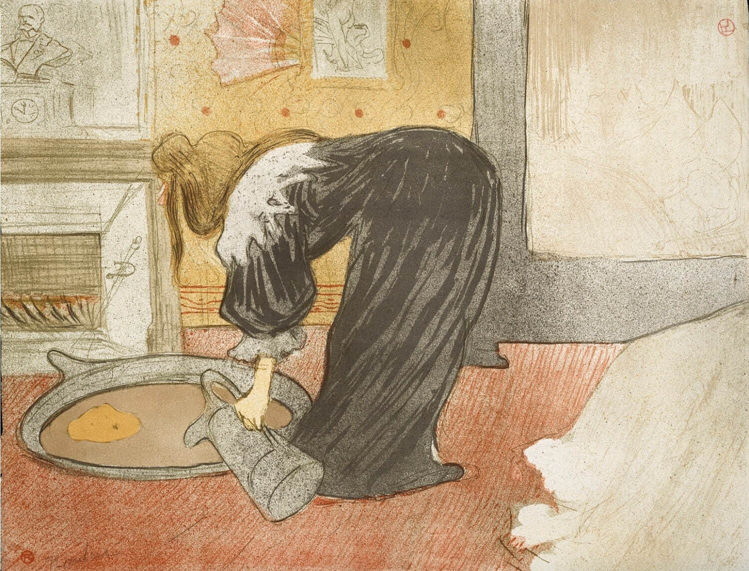 アンリ・ド・トゥールーズ＝ロートレック 《『彼女たち』 行水の女―たらい》 1896年 リトグラフ／紙 三菱一号館美術館蔵