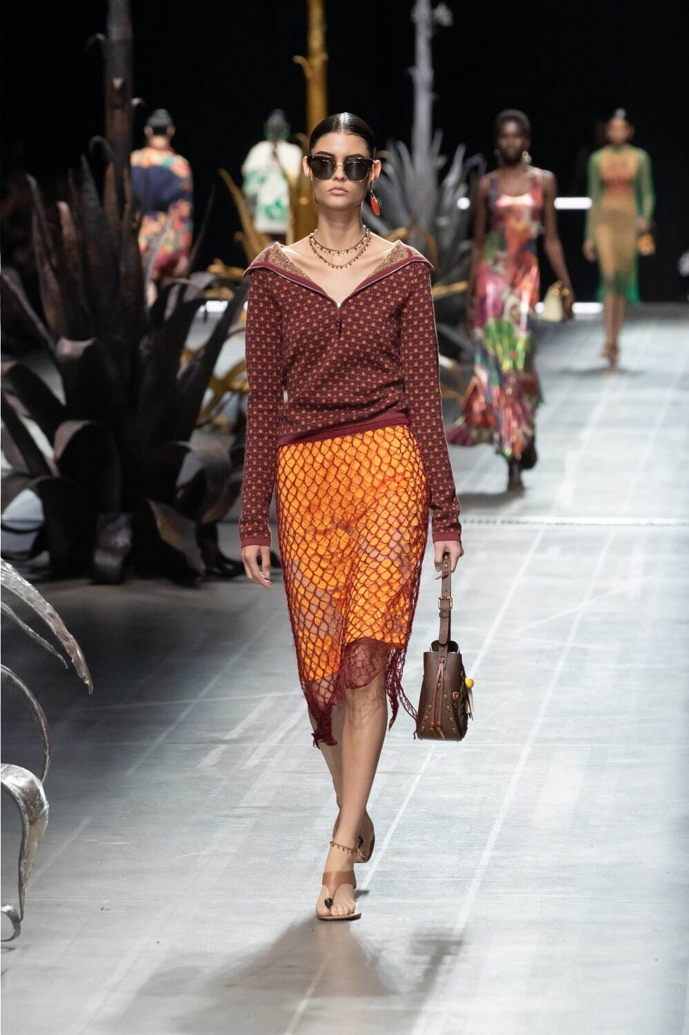 ETRO スカート 40 （ETRO ジャカード ペイズリー ミニスカート