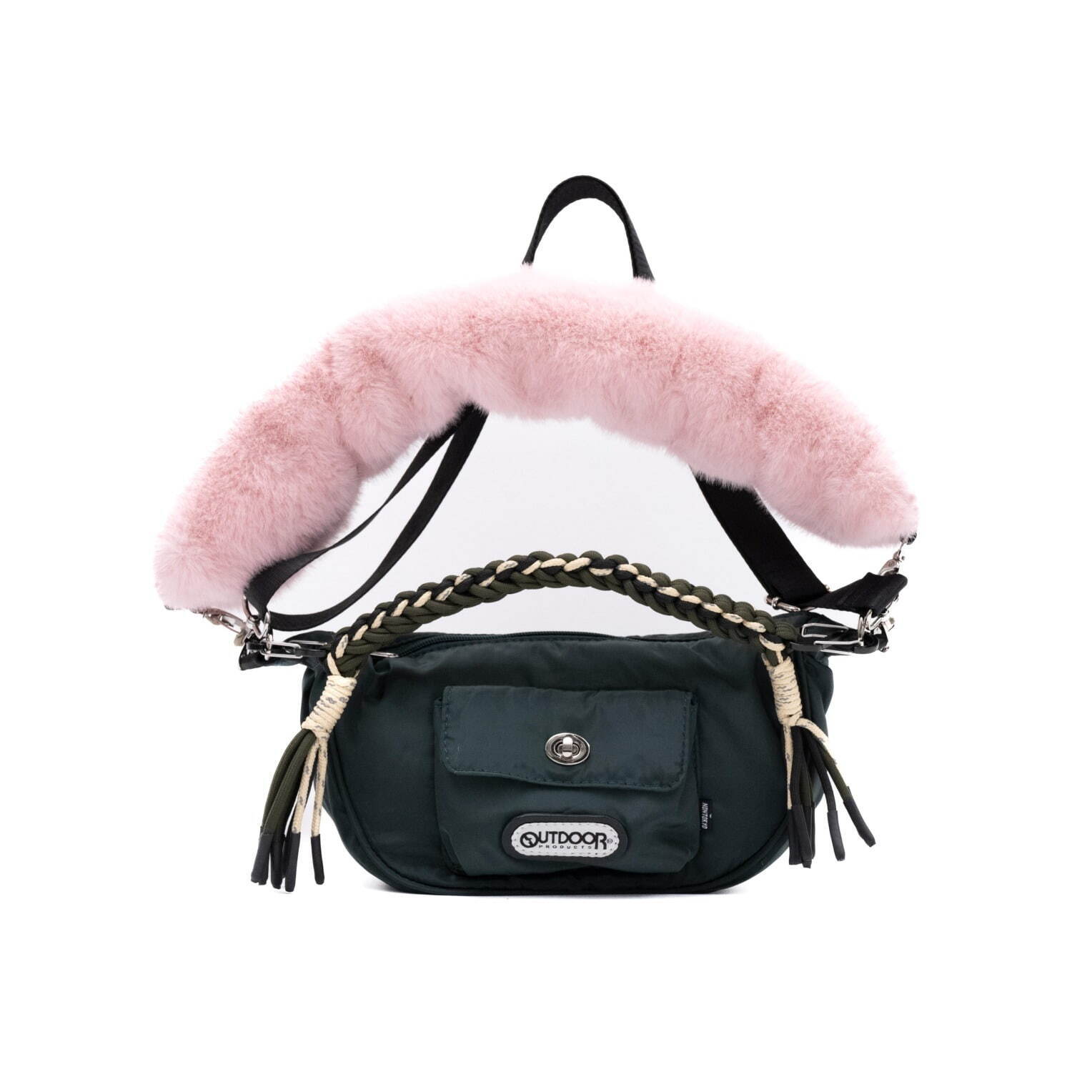 NON TOKYO ノントーキョー / 3WAY FUR HANDLE BAG / GREEN