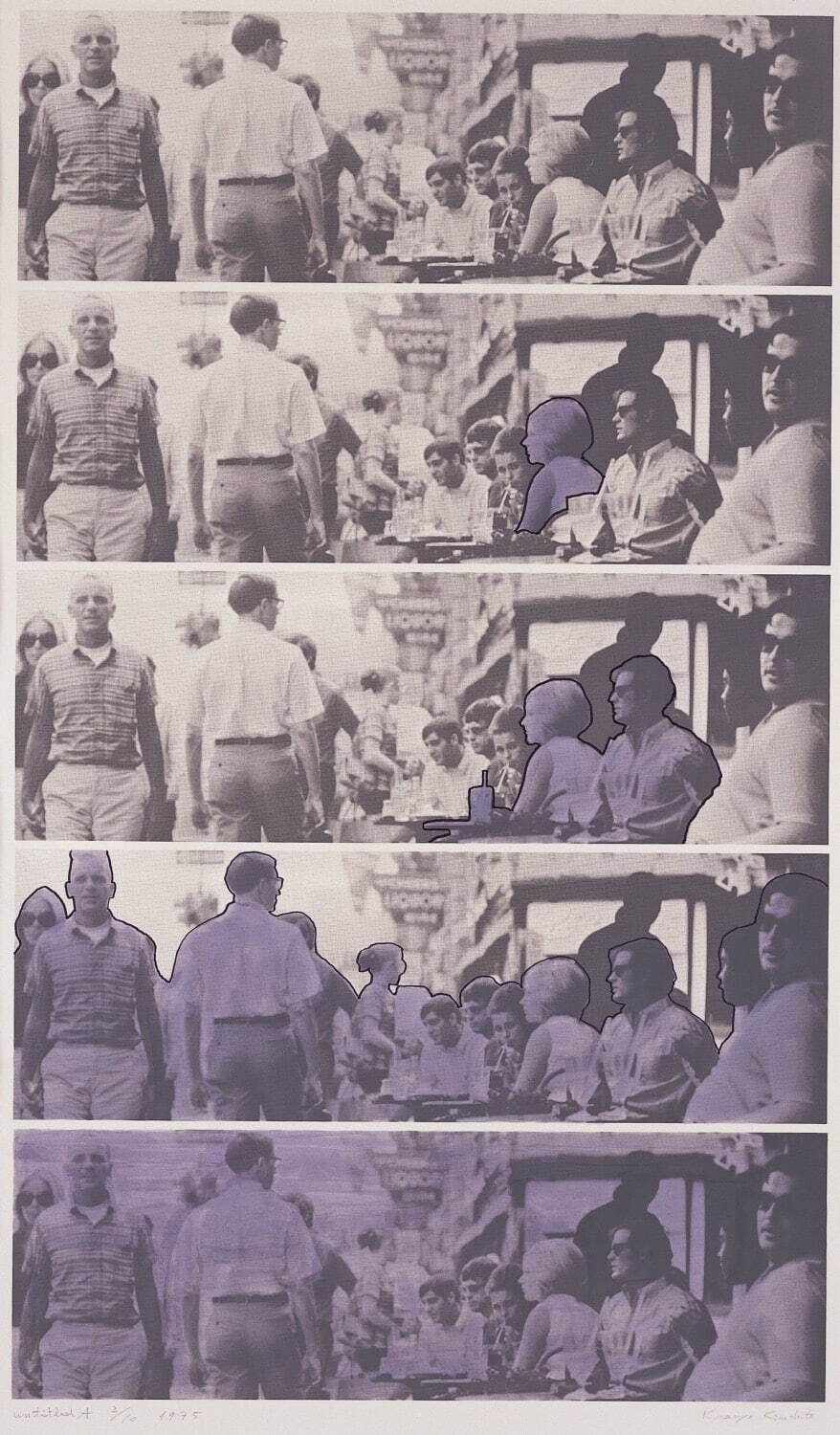 木下佳通代 《無題A》 1975年 シルクスクリーン・フェルトペン、紙 京都市美術館蔵