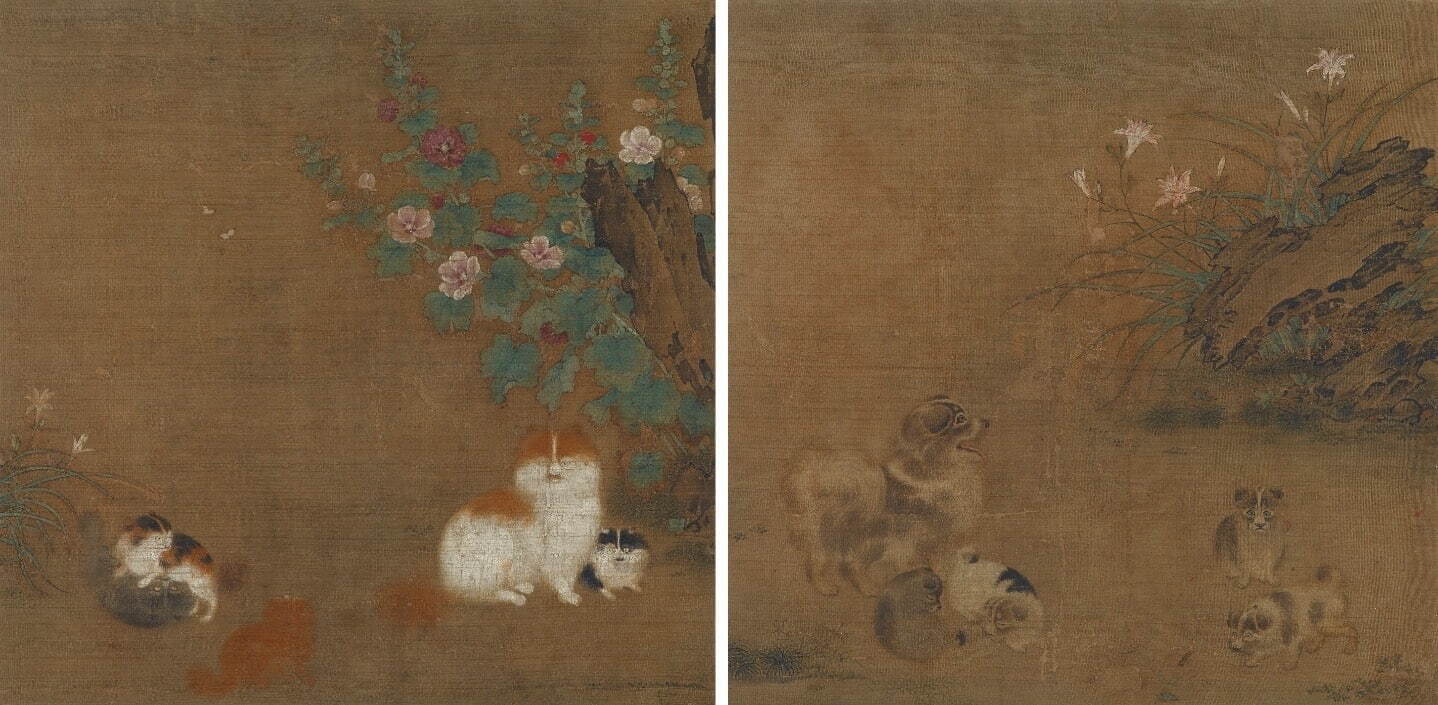 重要文化財 伝毛益筆 《蜀葵遊猫図・萱葦遊狗図》 中国・南宋時代 12-13世紀
奈良・大和文華館蔵 ［前期展示］