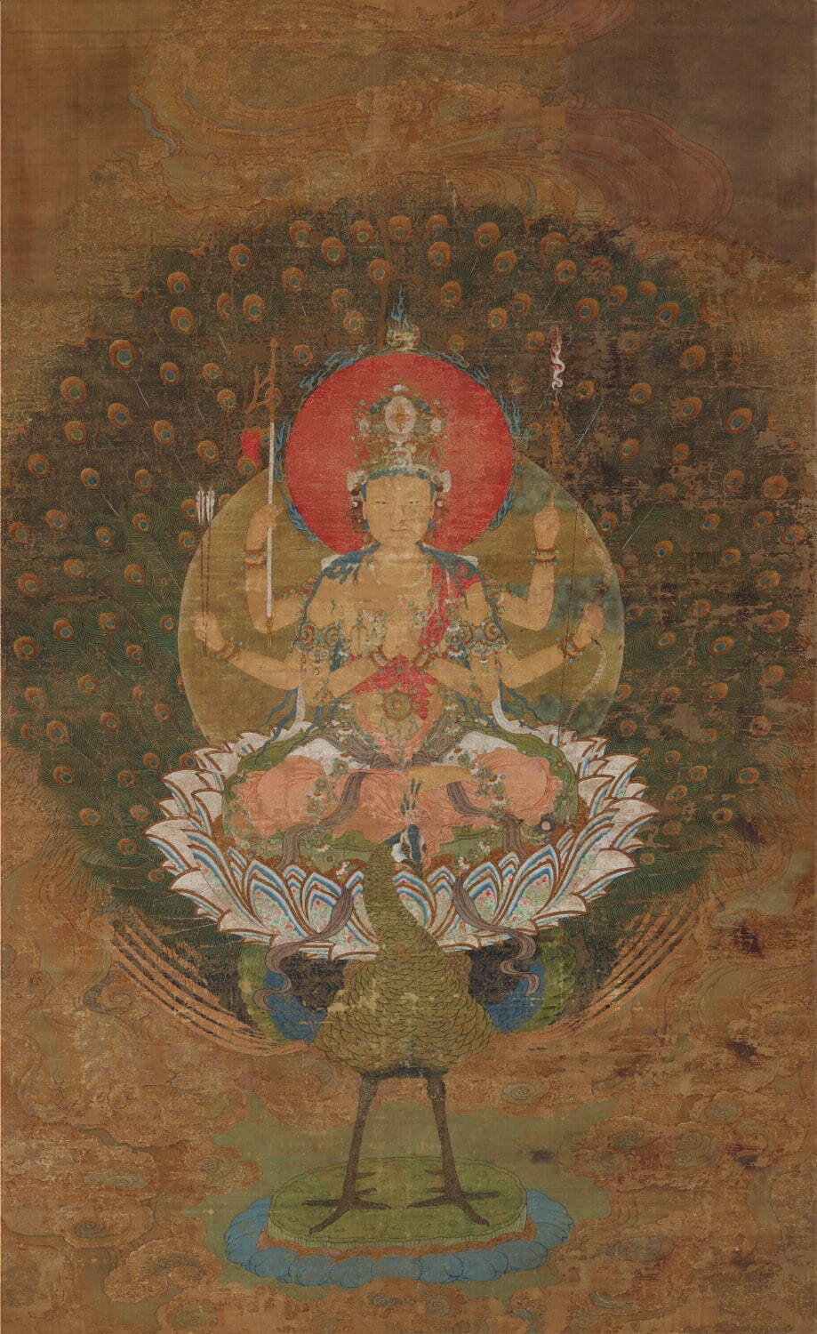 国宝 《孔雀明王像》 中国・北宋時代 11-12世紀
京都・仁和寺蔵 ［前期展示］