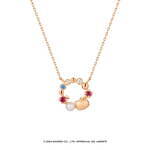 カナル 4℃×ハローキティ、ストーンきらめく猫耳リングやりんご型の石座を飾ったネックレス｜写真2