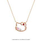 カナル 4℃×ハローキティ、ストーンきらめく猫耳リングやりんご型の石座を飾ったネックレス｜写真8