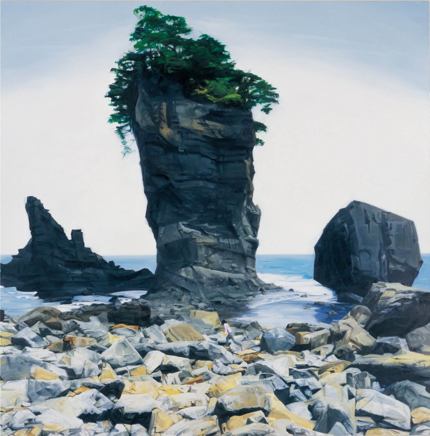 小西真奈 《Awesome Rocks》 2007年 油彩、キャンバス 府中市美術館蔵