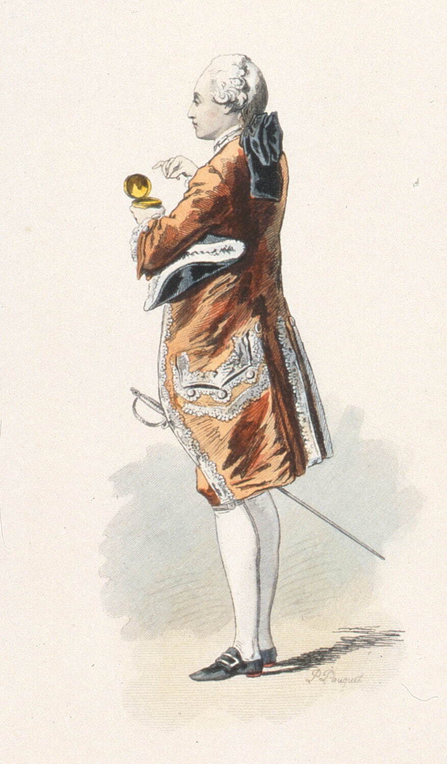 嗅ぎたばこを嗜む18世紀フランスの地方領主 フランス 1775年