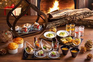 ヒルトン東京お台場のクリスマスアフタヌーンティー、ツリー型タルトやサンタクロース風デザート｜写真6