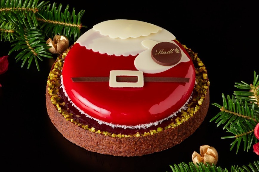 チョコレートケーキ｜ウェスティンホテル横浜24年クリスマスケーキ、「リンツ」コラボの“サンタ”チョコタルト