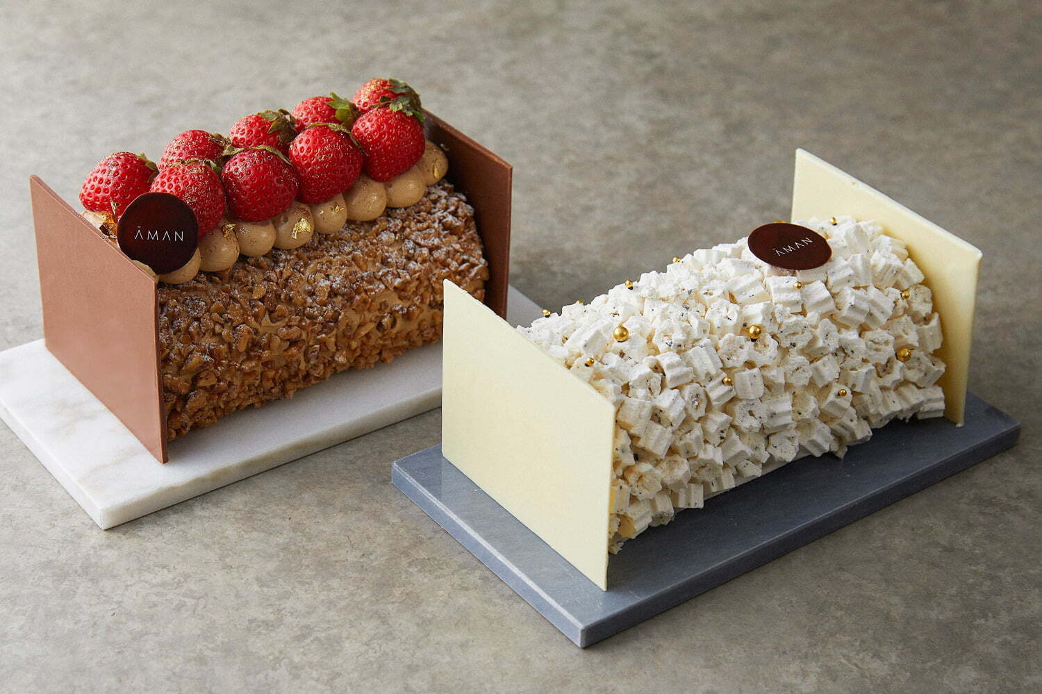 トリュフ｜アマン東京24年クリスマスケーキ、黒トリュフ×和栗を味わう“雪山風”メレンゲケーキ