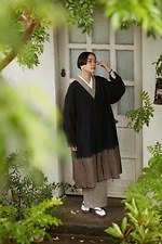 きものやまと「有松鳴海絞り」グレンチェック柄の和装ウール