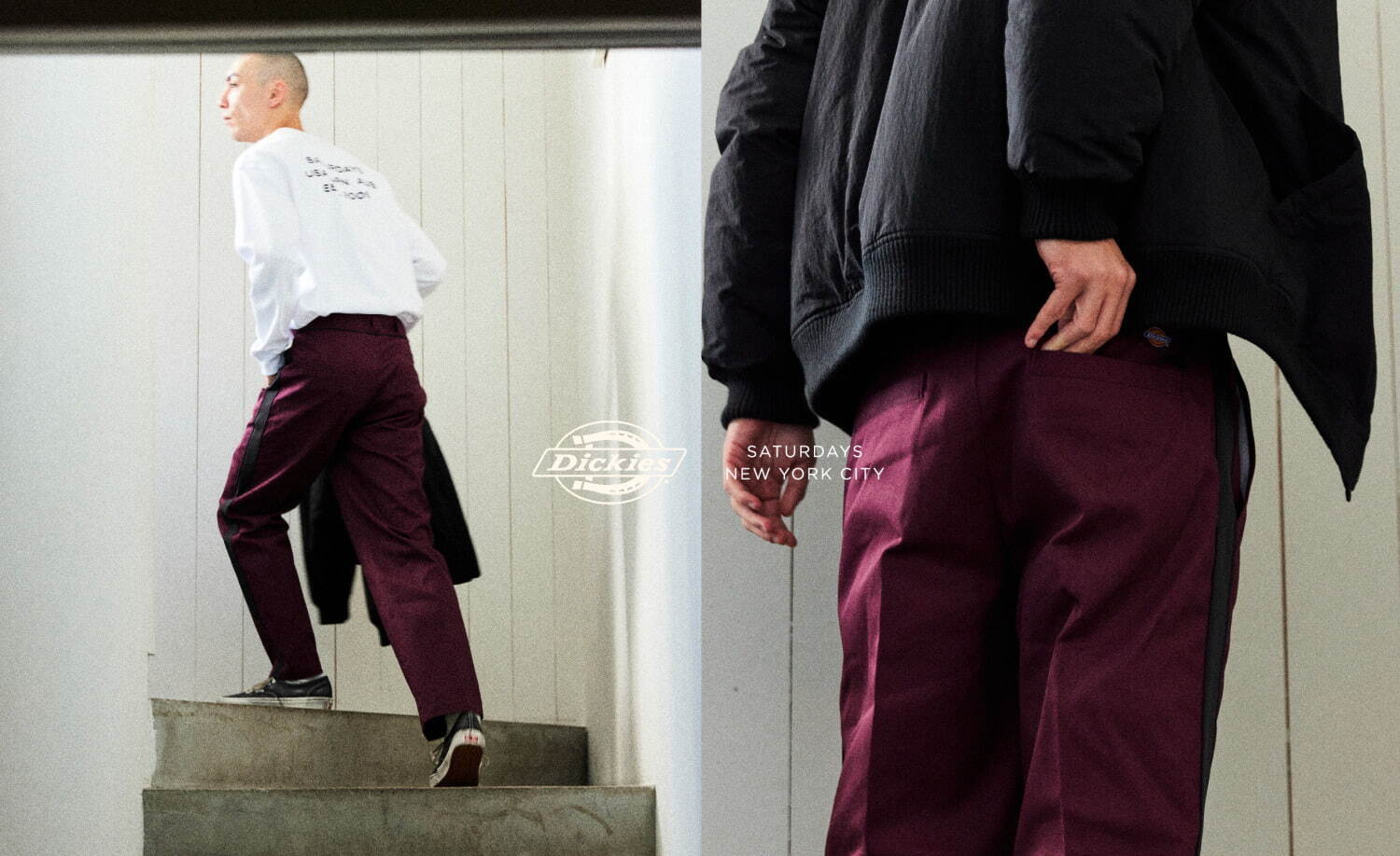ディッキーズ×サタデーズ ニューヨークシティのワークパンツ