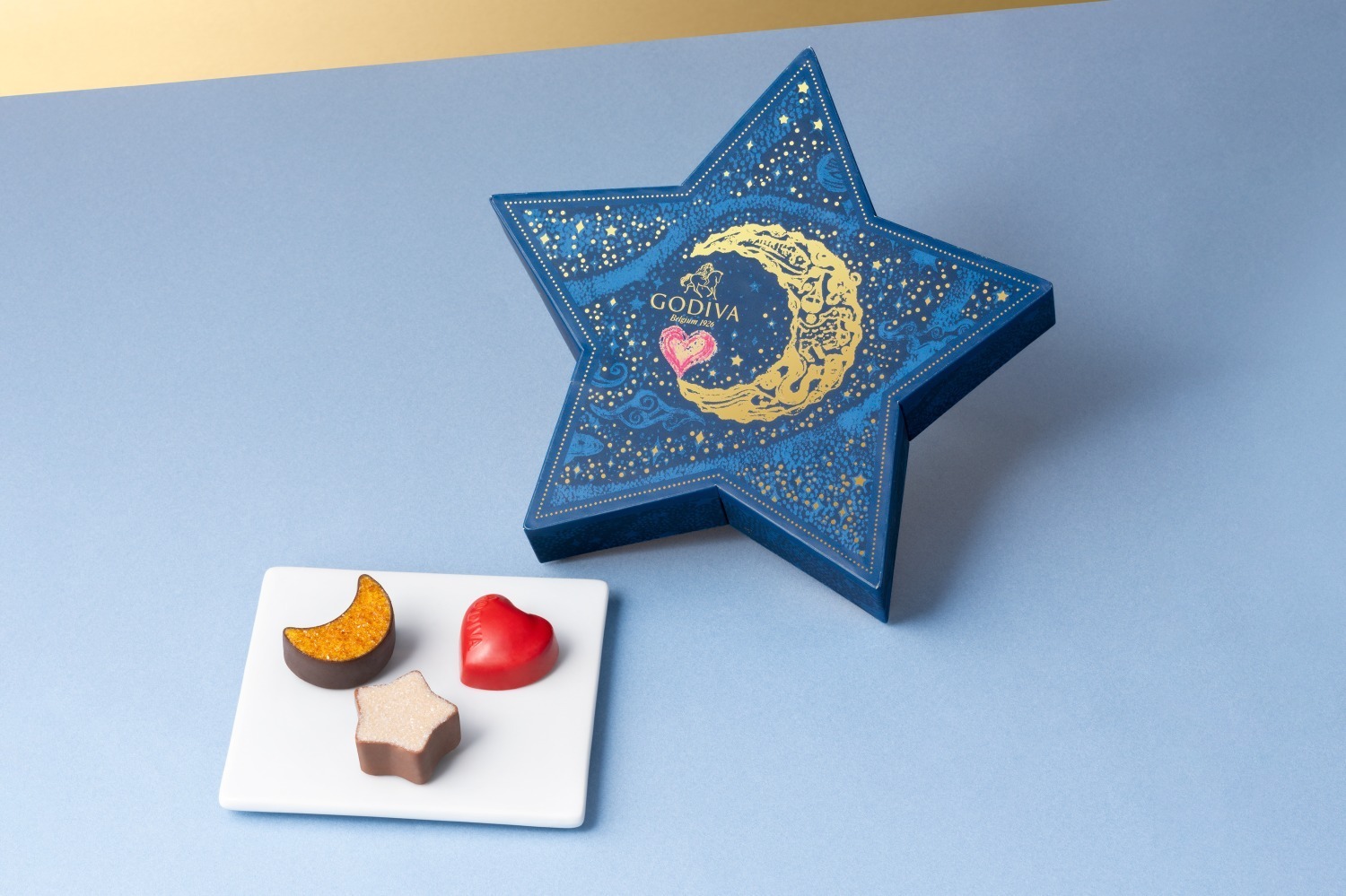 新品未開封　GODIVA フォーチュンショコラ キープセイク 2025 星型 ゴディバ“運勢占い付き”25年バレンタインチョコ、キラキラ輝く星