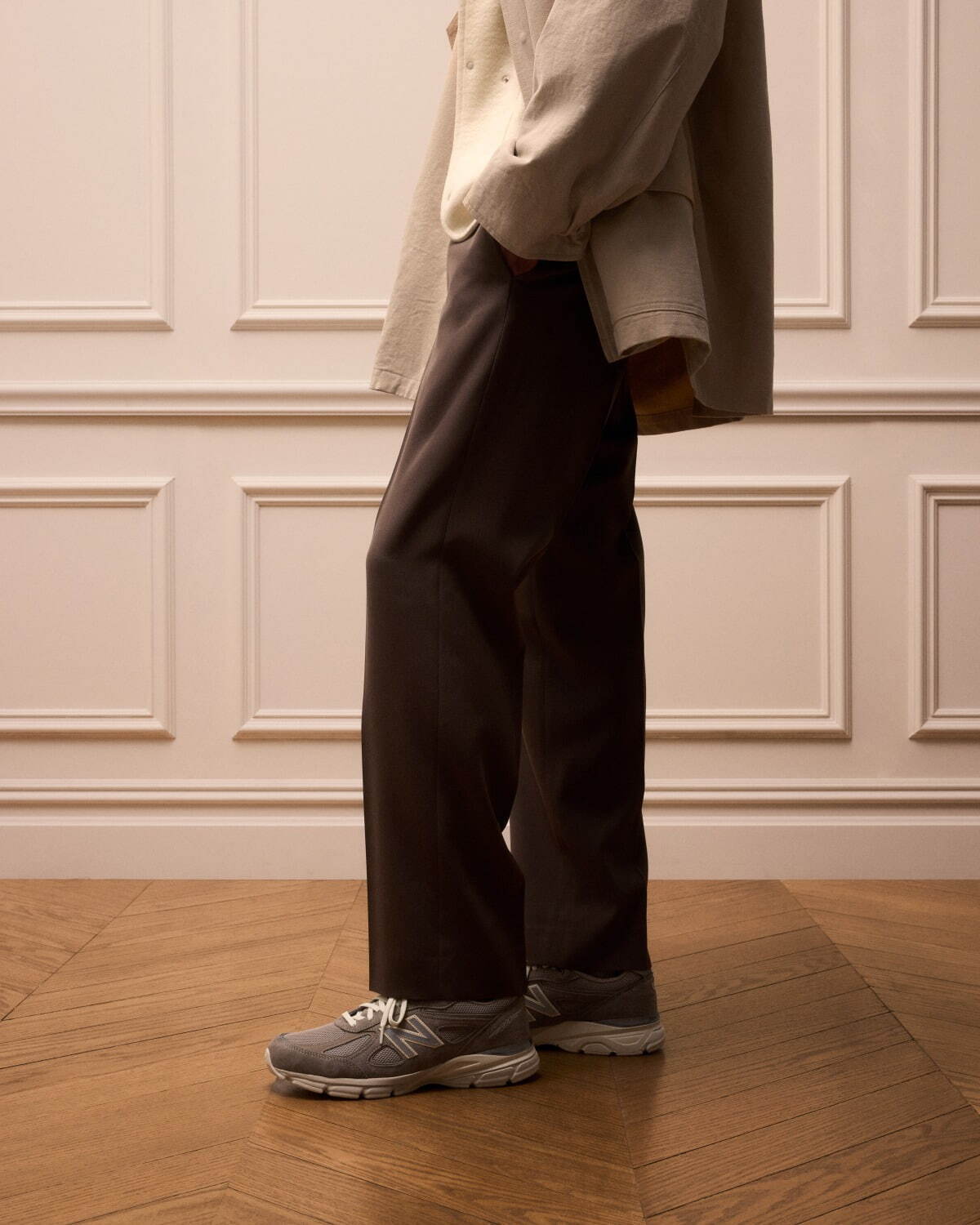 KITH Auralee キス オーラリー スムースソフト クルーネック AURALEE - KITH x AURALEE フーディー 4 新品 キス オーラリー