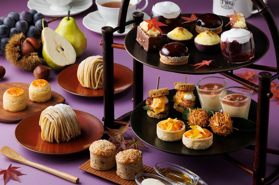 モンブラン｜シェラトン都ホテル東京の「実りの秋」アフタヌーンティー、丹波栗モンブランや巨峰ジュレ