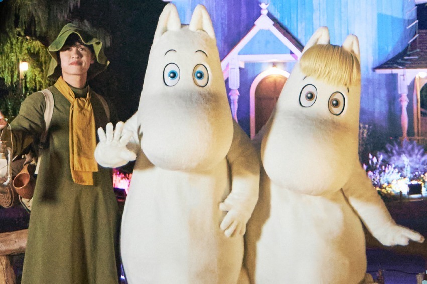 ムーミン｜ムーミンバレーパーク24年冬イベント、幻想的なオーロラ×雪景色のライトアップや花火大会も