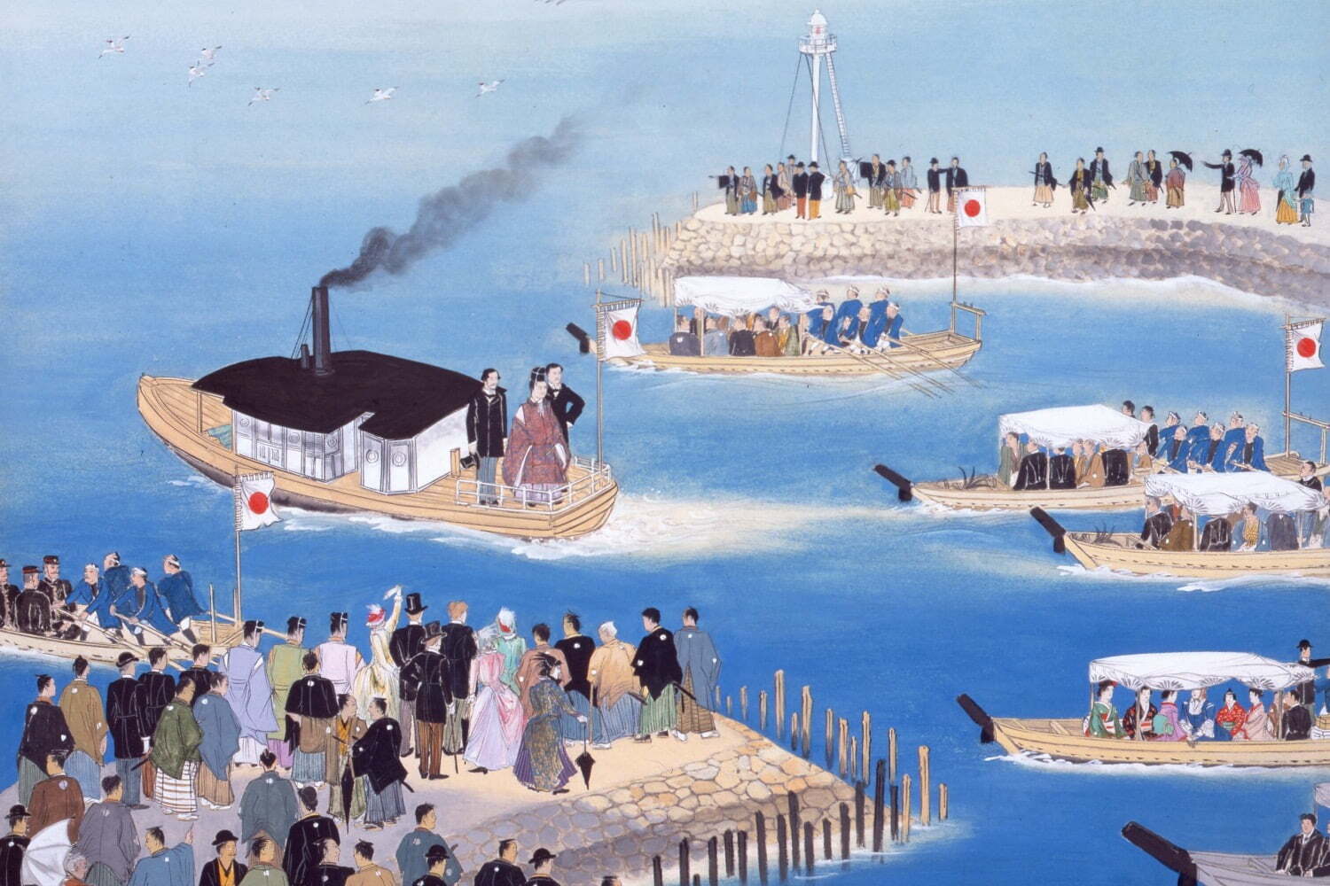 日本画家｜企画展「明治を描く」明治神宮ミュージアムで - 明治天皇の事績を描いた壁画下絵などを公開