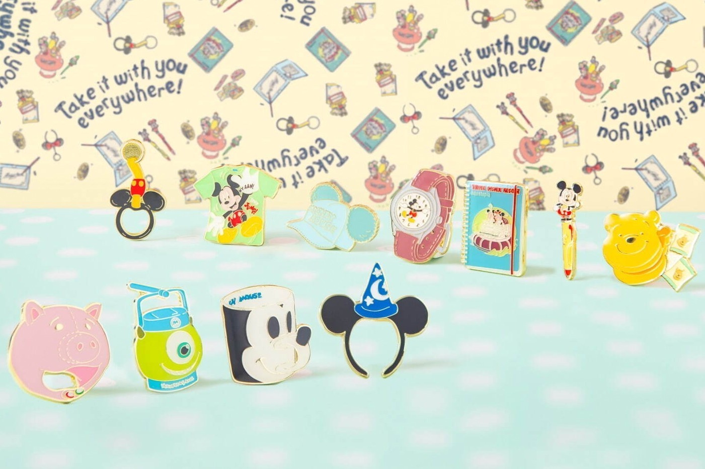 ミニーマウス｜東京ディズニーリゾート“パークのおみやげ”着想グッズ、カチューシャやポップコーンバケット描いた文房具