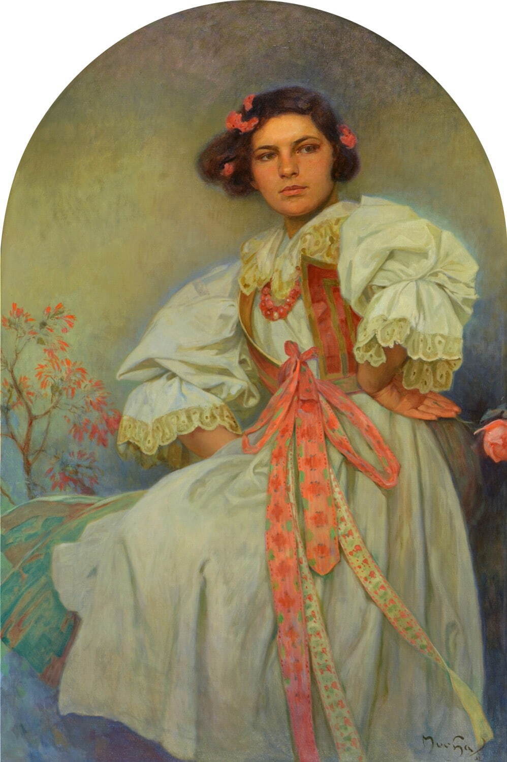 アルフォンス・ミュシャ 油彩画《エリシュカ》 1932年 チマル・コレクション