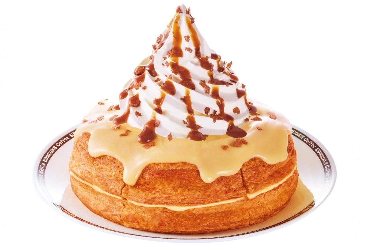 デニッシュ｜コメダ珈琲店「東京ばな奈 シロノワール」バナナカスタード入りあつあつデニッシュ＆ほろ苦キャラメル