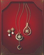 ランバン オン ブルー“月＆星”24年クリスマスジュエリー、しずくと星のマルチウェイネックレスなど｜写真1