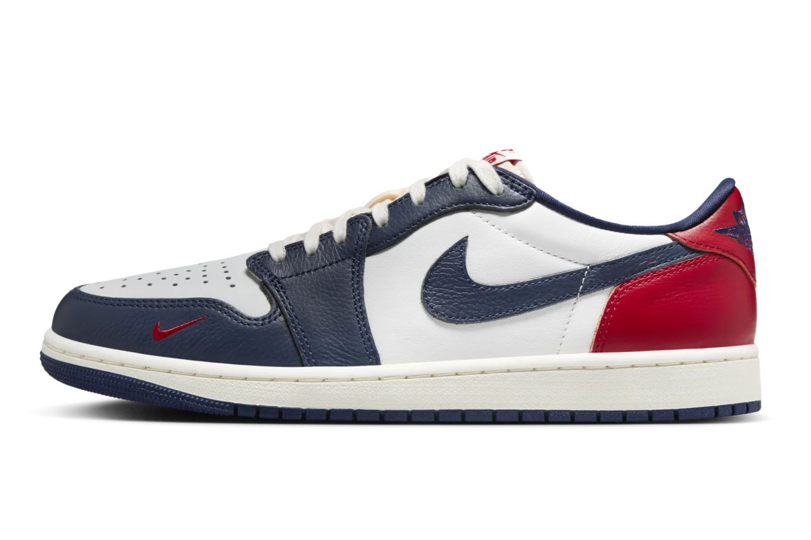 バスケットボール｜ナイキのスニーカー「エア ジョーダン 1 ロー」紺白赤の“トリコロールカラー”で