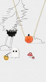 アリータのハロウィンジュエリー“ブルーサファイヤの瞳”輝くおばけネックレスやかぼちゃチャーム｜写真6