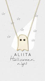 アリータのハロウィンジュエリー“ブルーサファイヤの瞳”輝くおばけネックレスやかぼちゃチャーム｜写真12