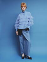 ミュベール“レオパード柄の襟付き”4WAYトレンチコート＆ふんわりフリルのチュールシャツ｜写真26