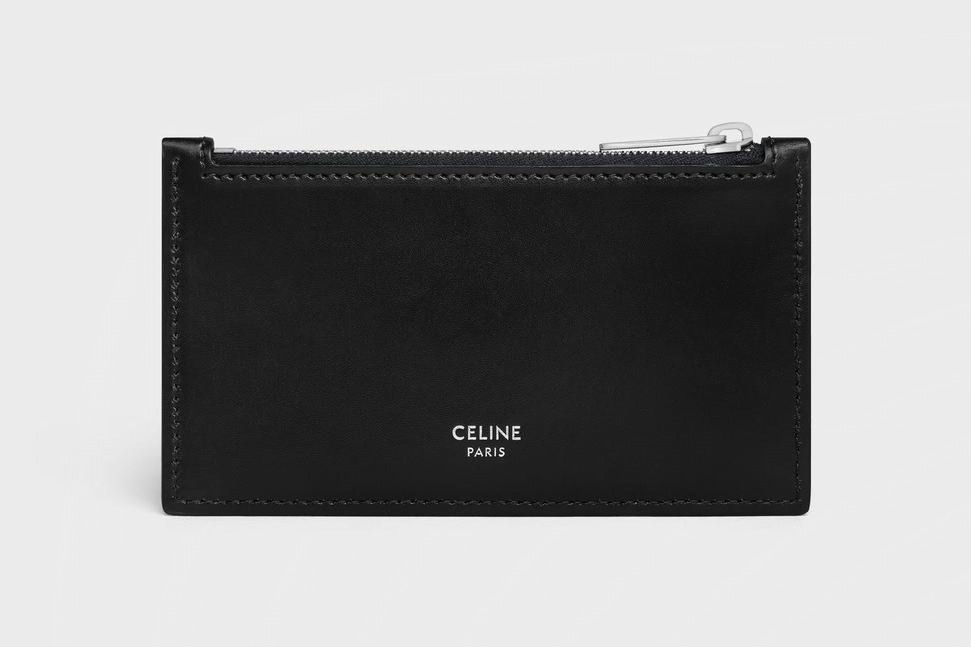 セリーヌ オムのメンズ財布、「トリオンフ」のブラックレザー セリーヌ オムのメンズ財布、「トリオンフ」のブラックレザー
