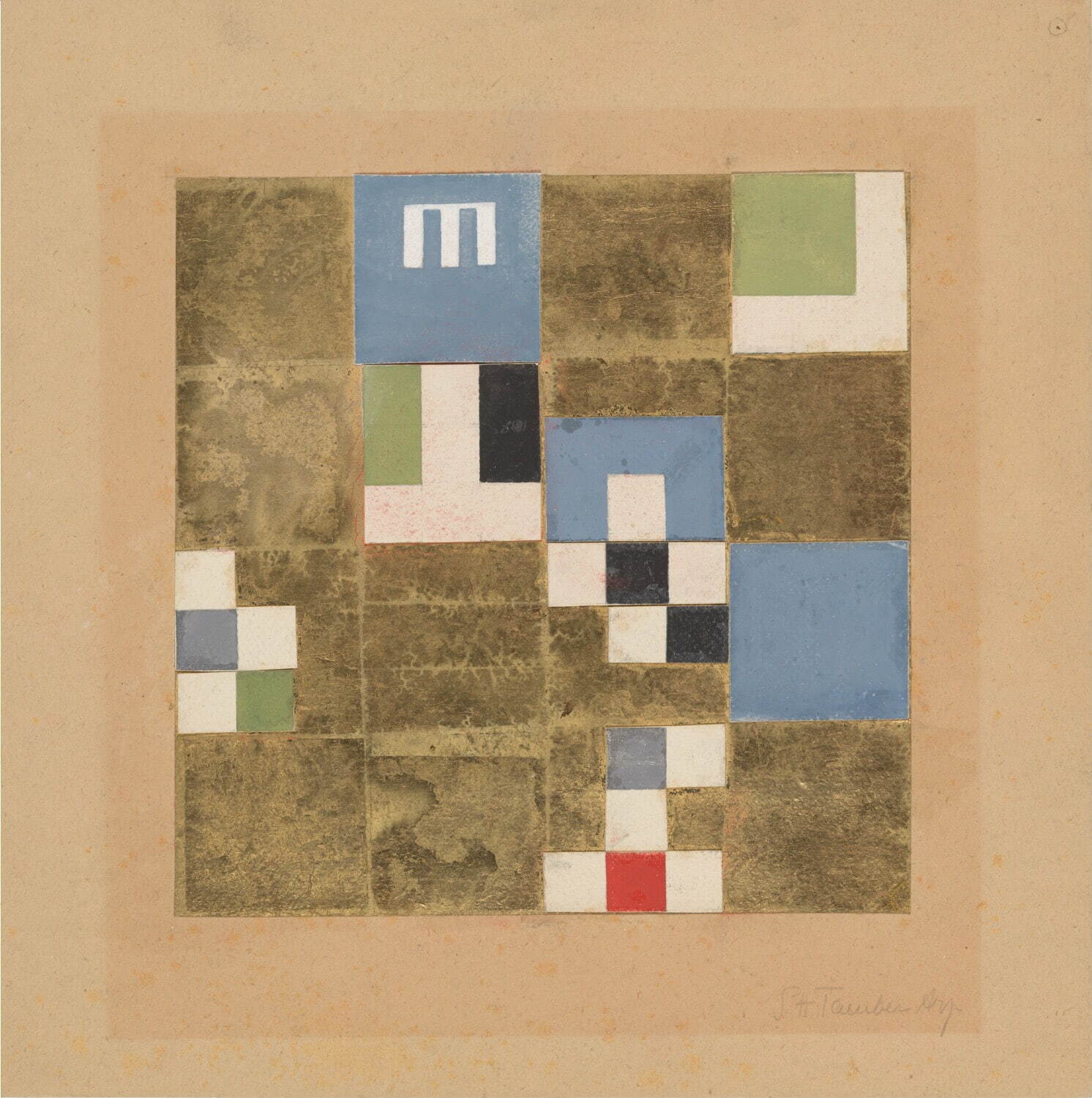 ゾフィー・トイバー＝アルプ 《さまざまな要素のある垂直—水平の構成》 1919-38年頃
アルプ財団、ベルリン／ローラントシュヴェルト