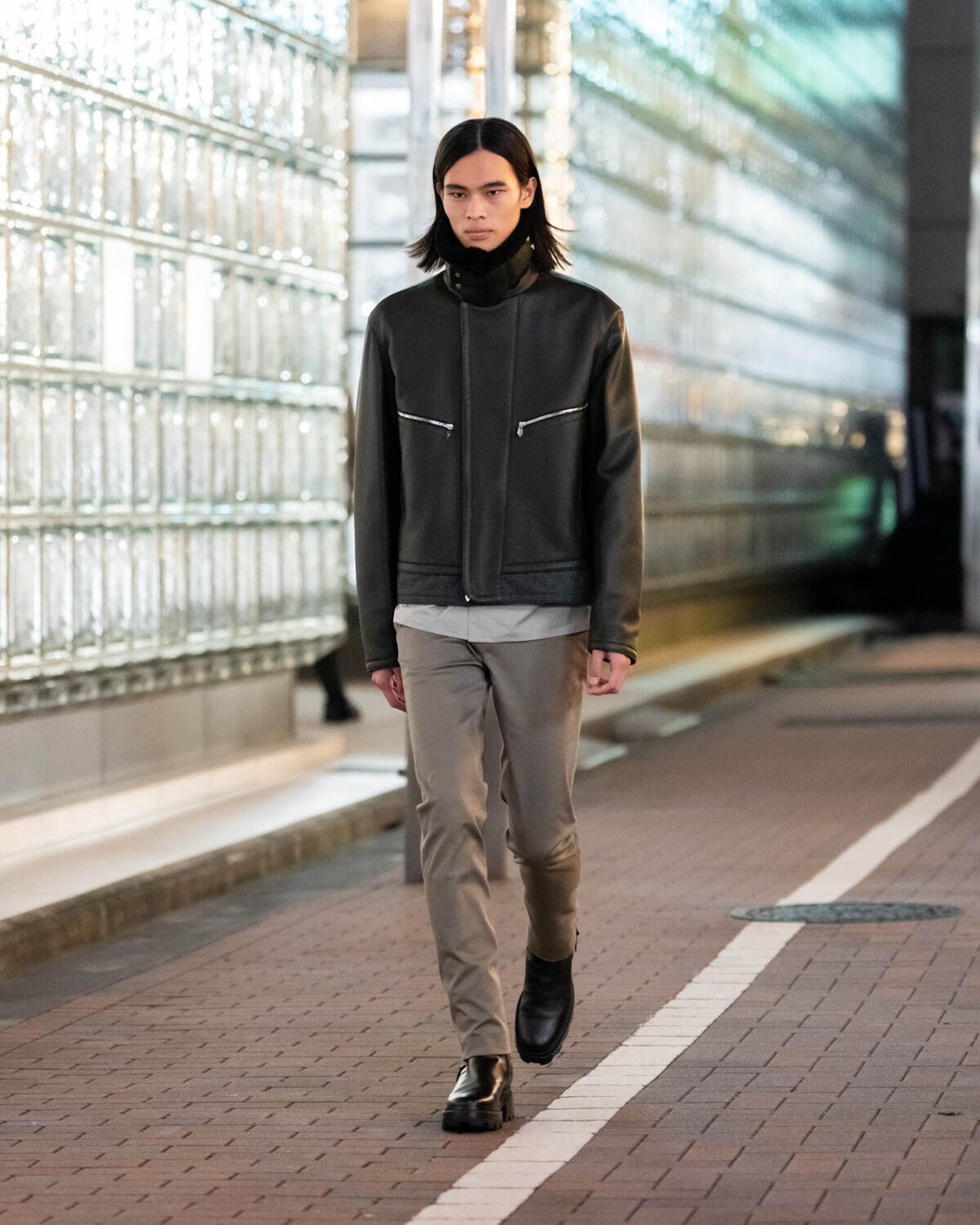 25ss【 HERMES 】「H」モチーフ ショート ジップ ジャケット H