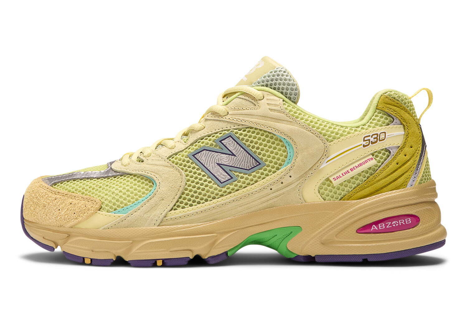 ニューバランスのスニーカー「530」“京都の竹林着想”のグリーン、サレヘ・バンバリーとコラボ