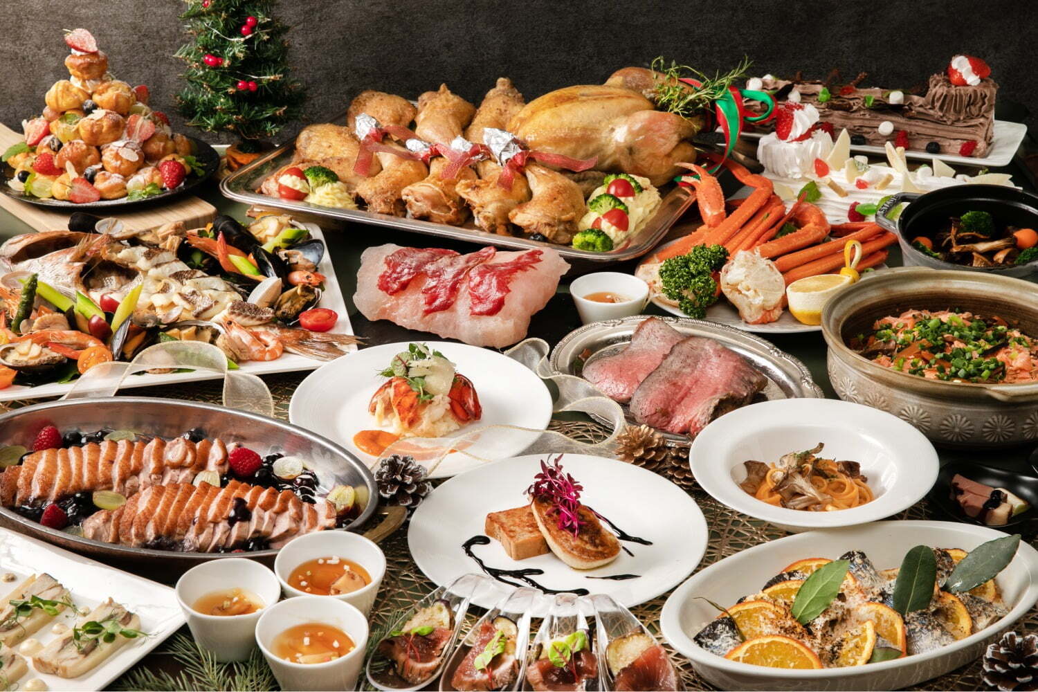 パスタ｜サンシャインシティプリンスホテル「贅沢クリスマスブッフェ」和牛ローストビーフ＆フォアグラ食べ放題