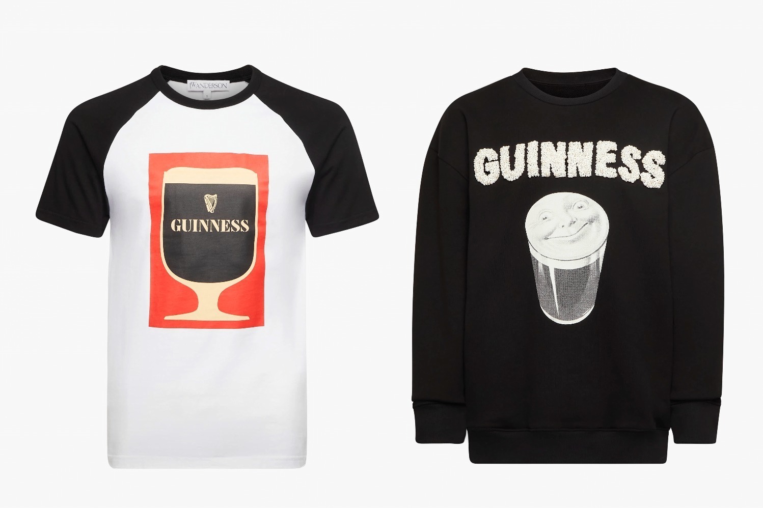 JW アンダーソン×ギネス、“黒ビールのパイント”Tシャツ＆“泡立ち