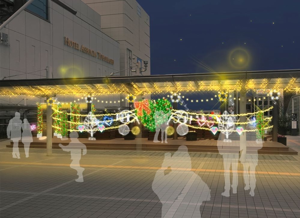 愛知・豊橋駅前イルミネーションイベント、”祭り＆花火”テーマのライトアップや体験型イルミ｜写真3
