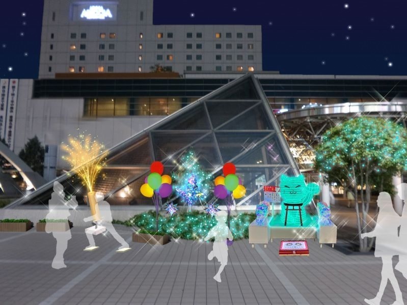 愛知・豊橋駅前イルミネーションイベント、”祭り＆花火”テーマのライトアップや体験型イルミ｜写真5